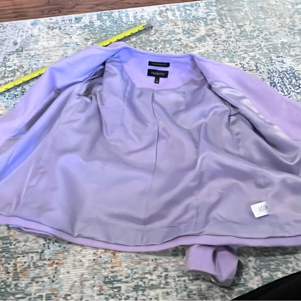 Talbots Wool Lavender Scalloped Classic Women's Old Money Jacket - Picture 12 of 15